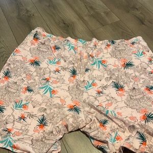 pink flamingos sleep shorts